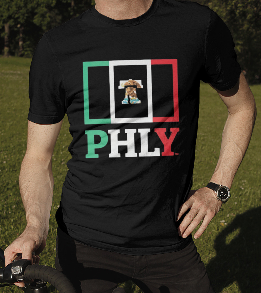 PHLY Mexico Flag Liberty Bell Eagles T-Shirt