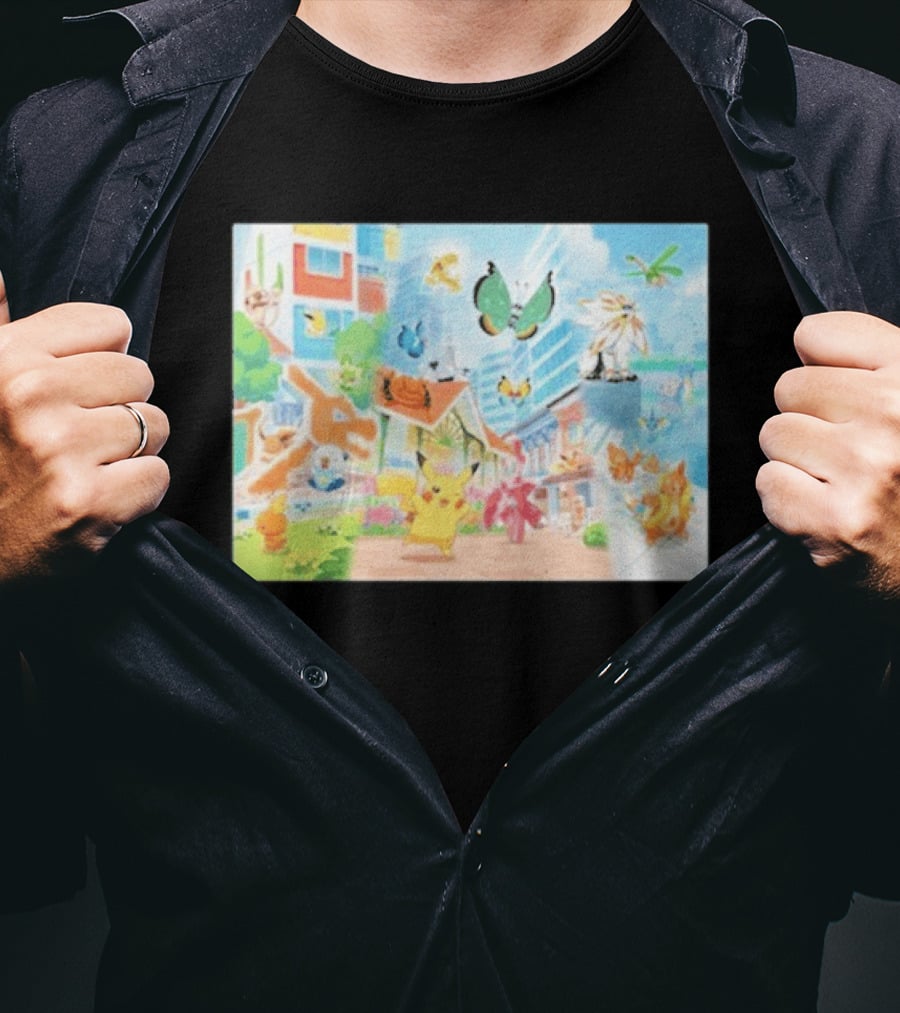 Pokémon Center Singapore July 2026 Pikachu Charizard Celebi Rowlet Oricorio Wingull T-Shirt