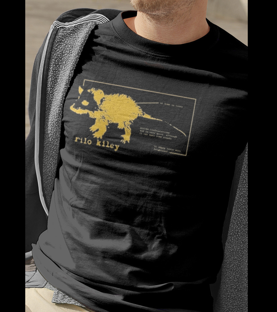 Rilo Kiley Possum Schematic Diagram With Bold Yellow Color T-Shirt