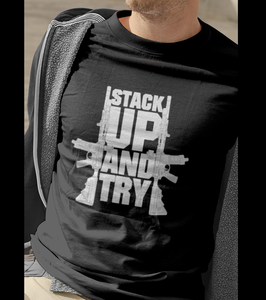 Stack Up And Try FPC Tactical Firearms Dual Rifles T-Shirt