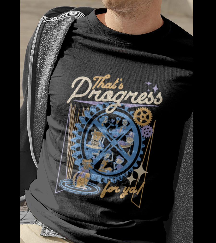 That's Progress For Ya Scenes Devil Dog Cogs And Characters T-Shirt