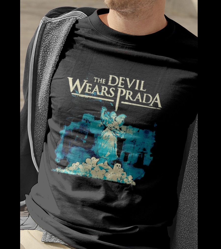 The Devil Wears Prada Angel Figure With Skull Pile T-Shirt