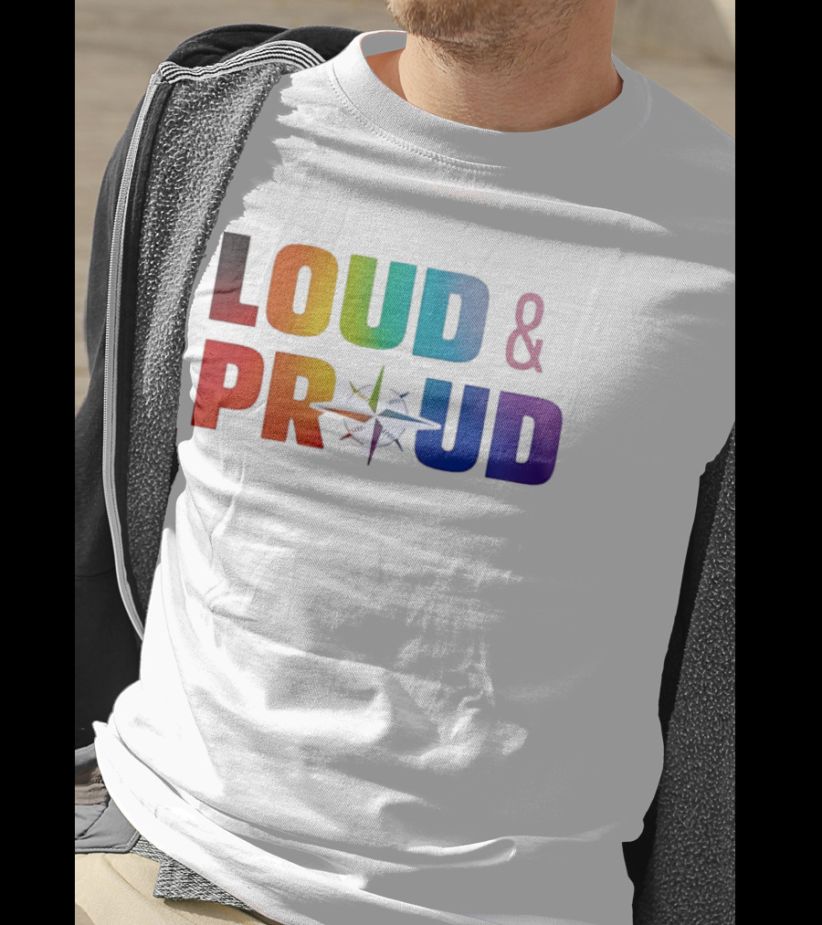 Loud And Proud Pride Rainbow Compass T-Shirt
