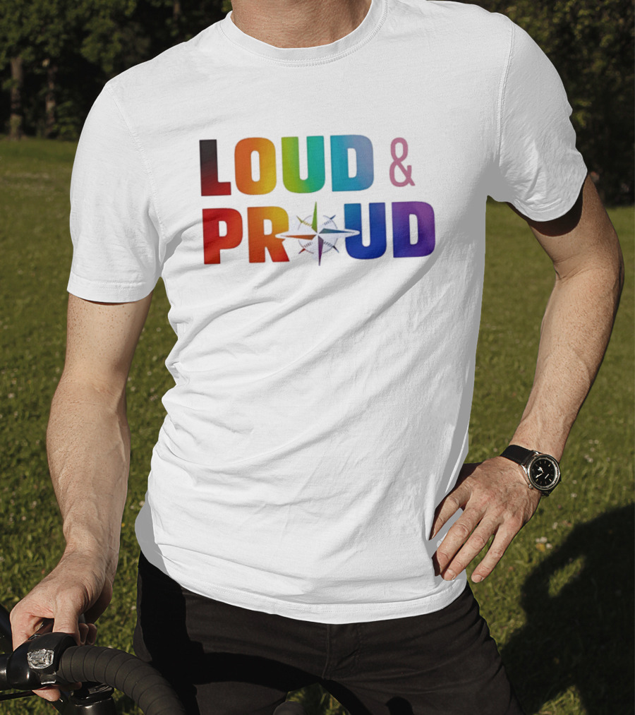 Loud And Proud Pride Rainbow Compass T-Shirt