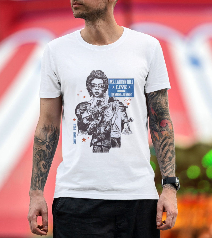 Ms Lauryn Hill Live Zion Marley YG Marley Canary Islands February 2026 T-Shirt