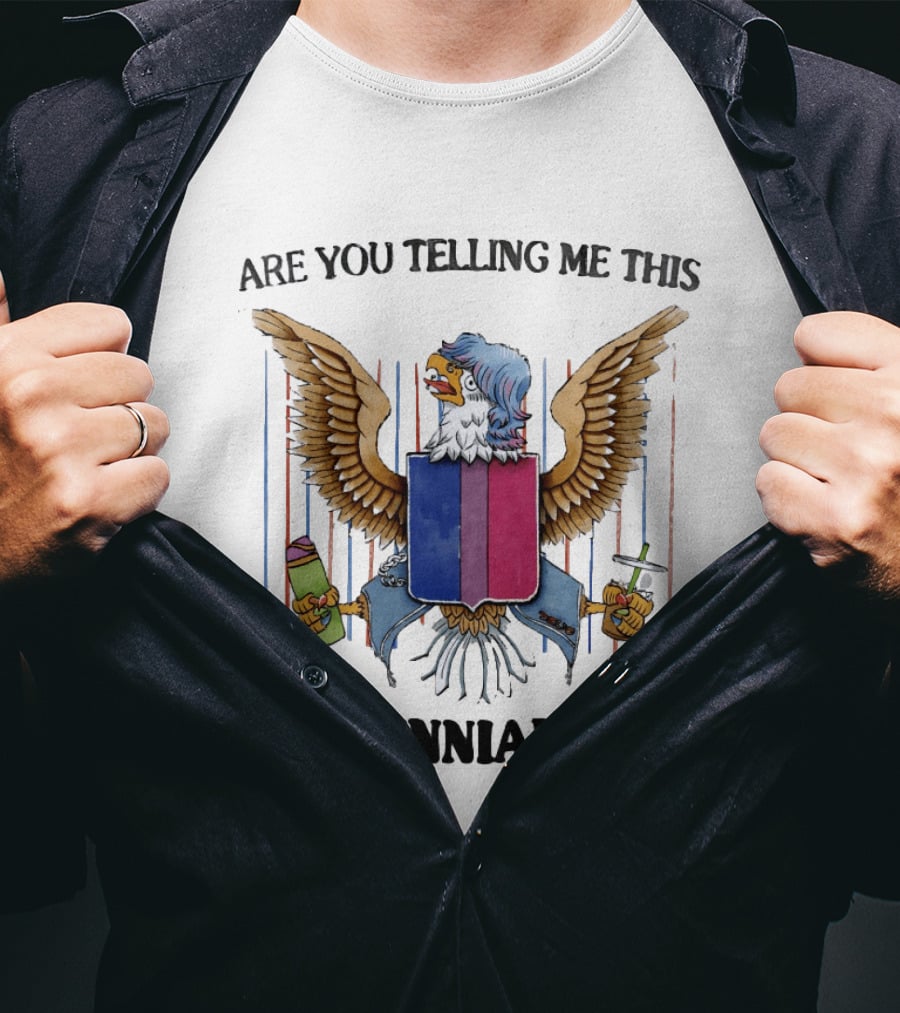 Are You Telling Me This Centennial Is Bi Eagle Bisexual Pride Shield T-Shirt