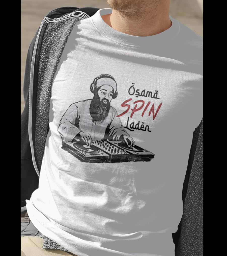 Osama Spin Laden DJ Turntables Headphones T-Shirt