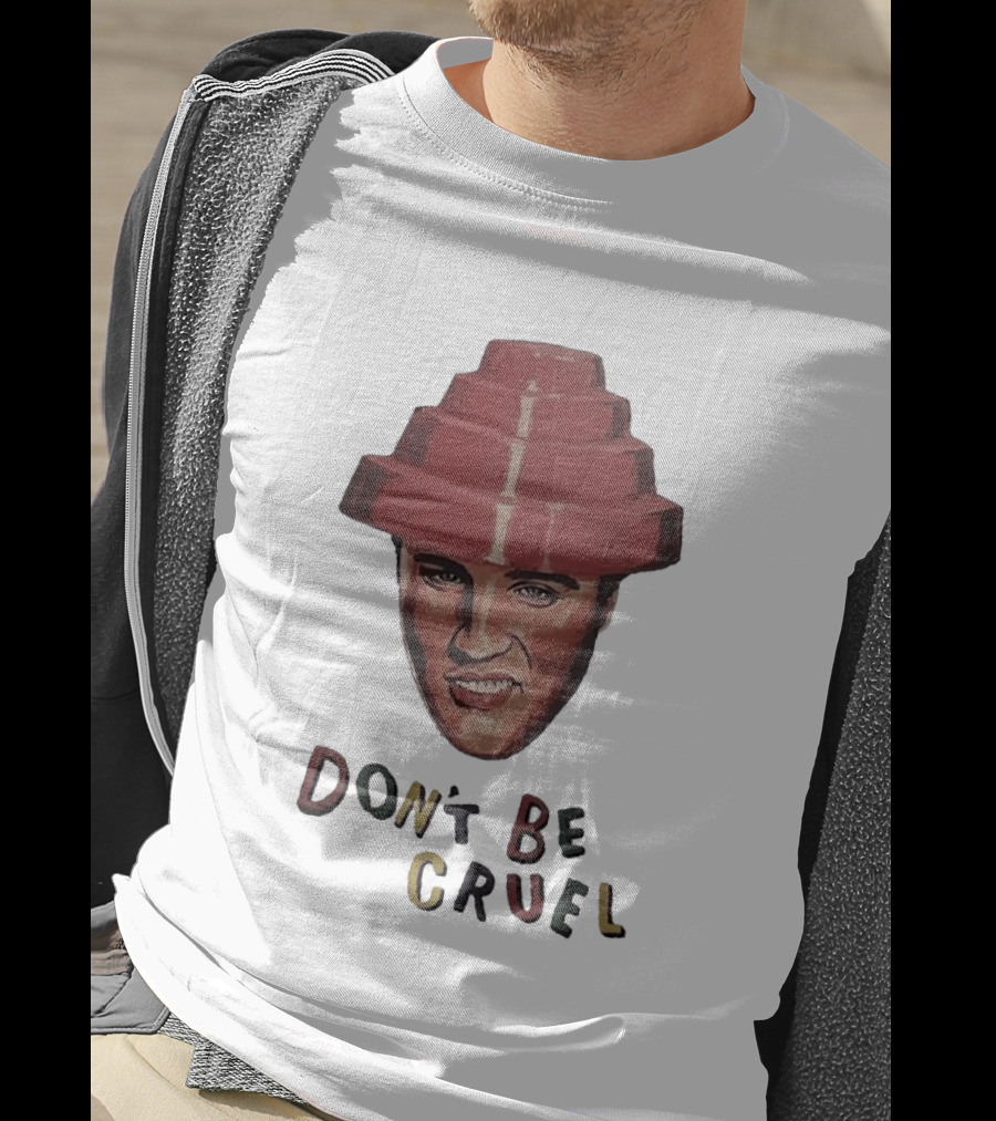 Elvis Presley Devo Hat Don't Be Cruel Pop Culture Icon Mashup T-Shirt