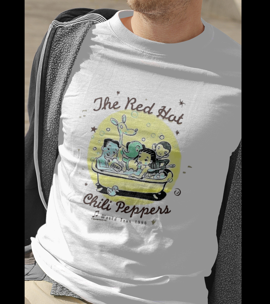 The Red Hot Chili Peppers World Tour 1990 Hot Tub Soap T-Shirt