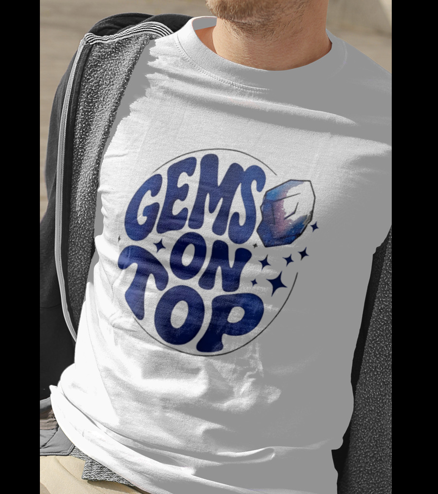 Gems On Top Crystal Stars And Galaxy T-Shirt