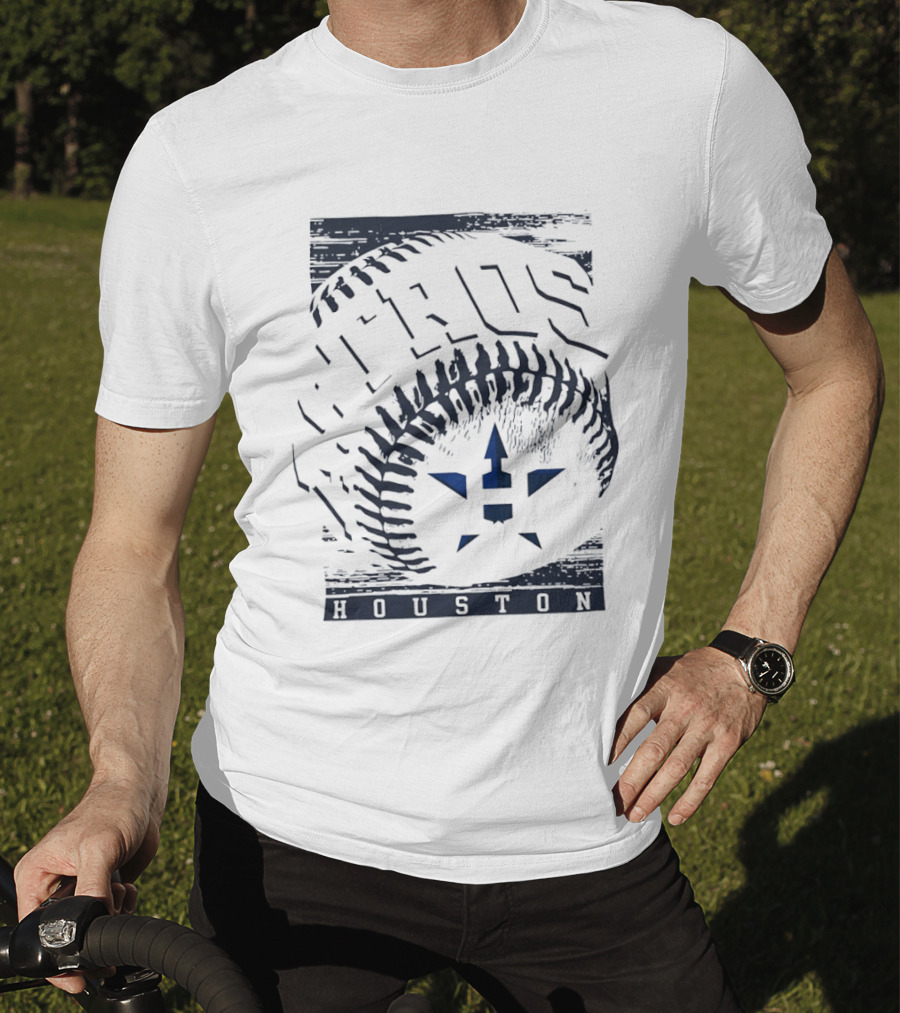 Houston Astros Hros Baseball MLB Team Icon Blue T-Shirt