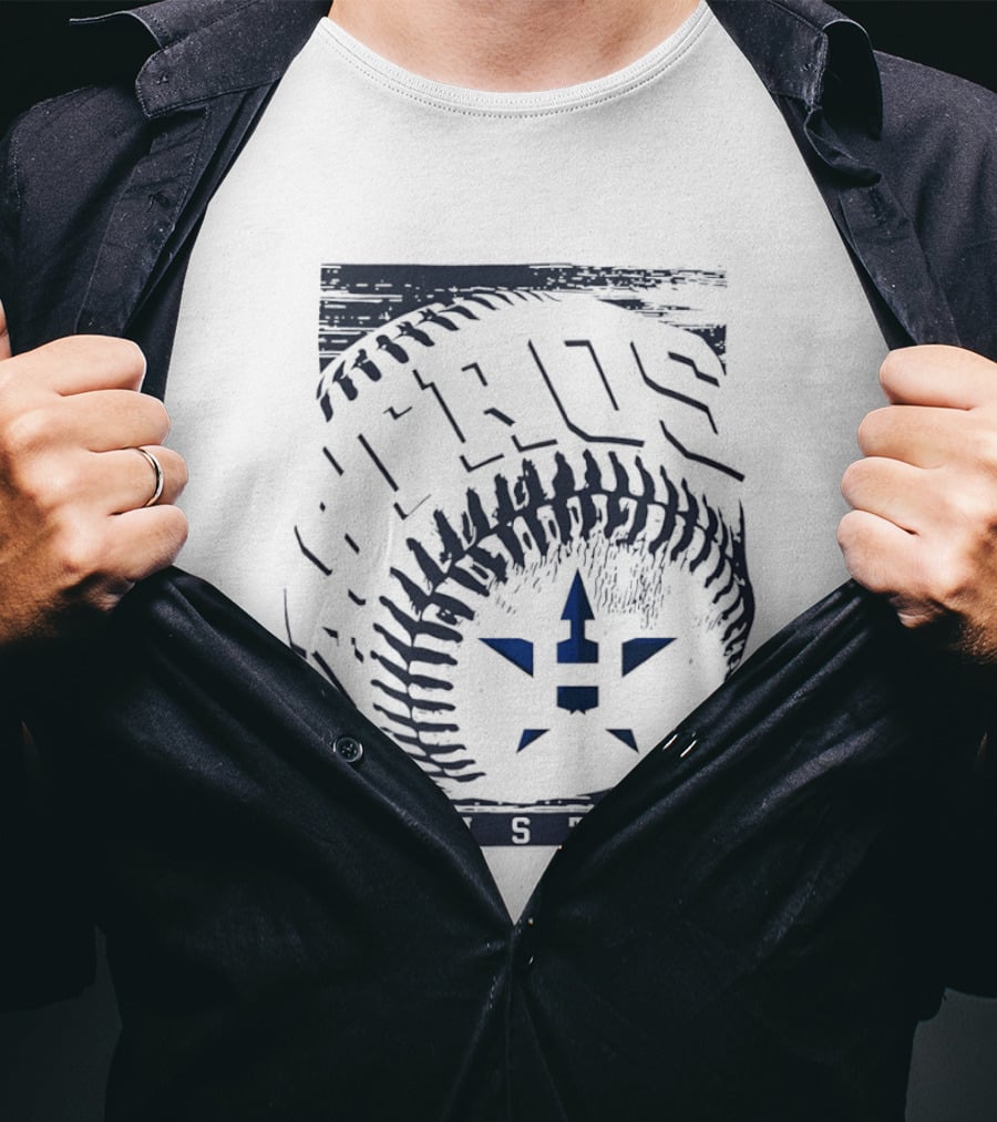 Houston Astros Hros Baseball MLB Team Icon Blue T-Shirt