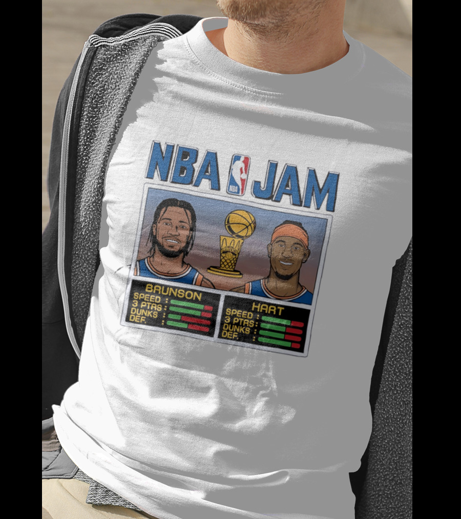 Jalen Brunson Josh Hart New York Knicks NBA Jam Stats T-Shirt