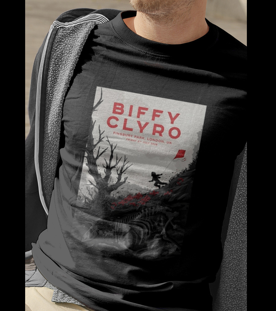 Biffy Clyro Finsbury Park London UK July 3 2026 Kite Skeleton T-Shirt
