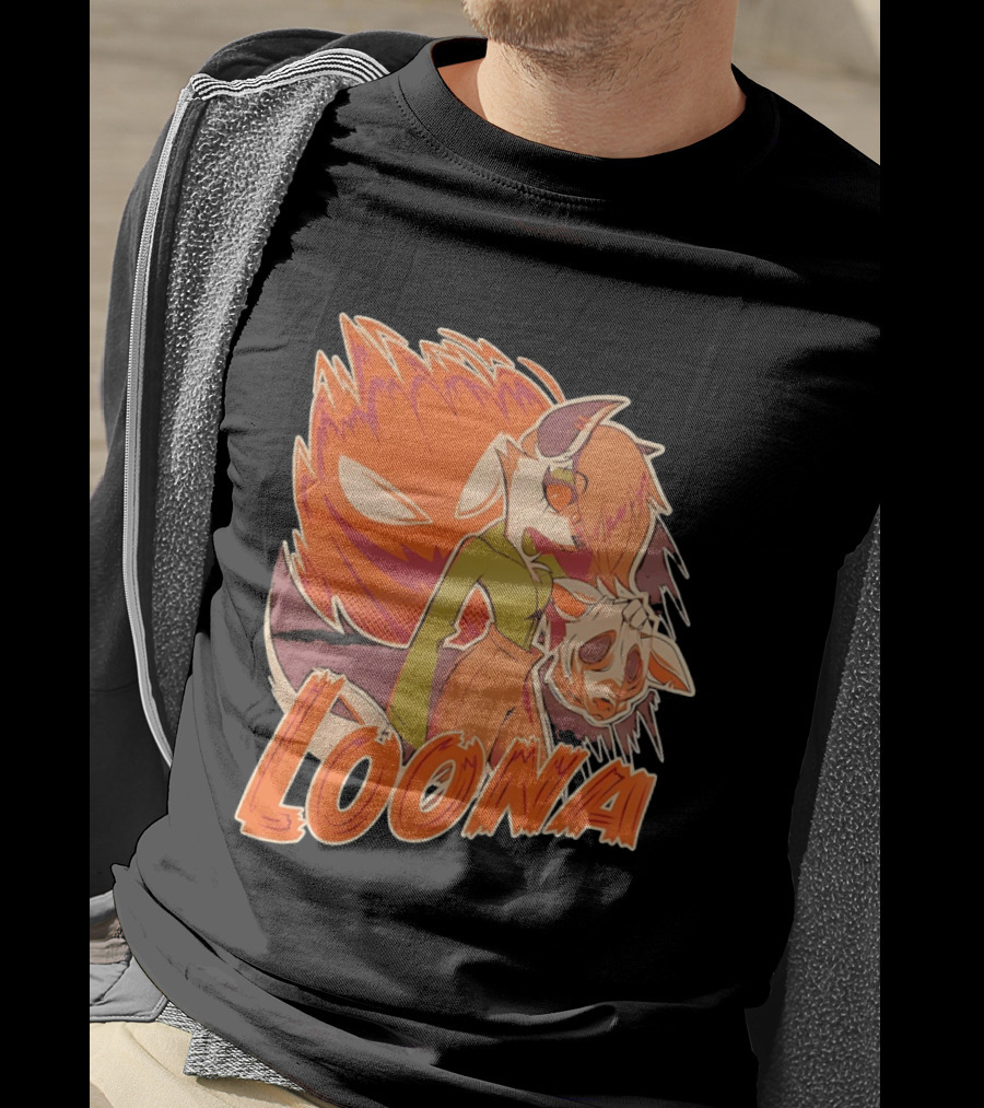 Helluva Boss Loona Hellhound Holding Mask T-Shirt