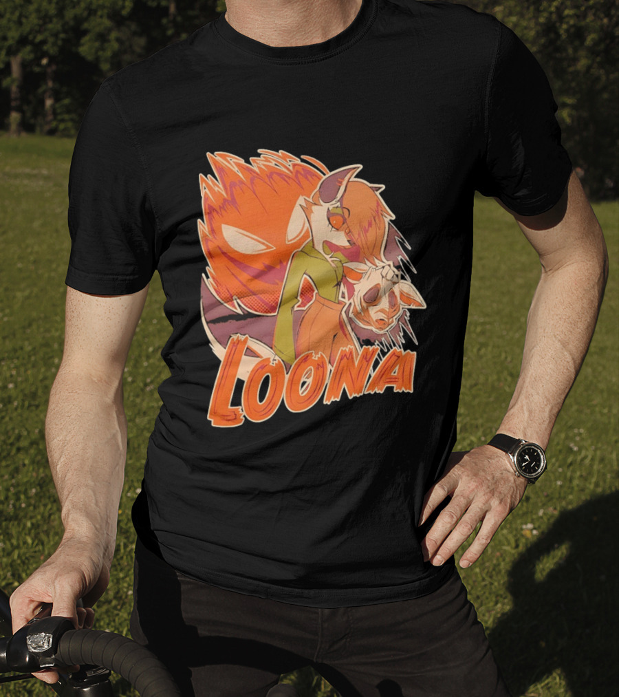 Helluva Boss Loona Hellhound Holding Mask T-Shirt