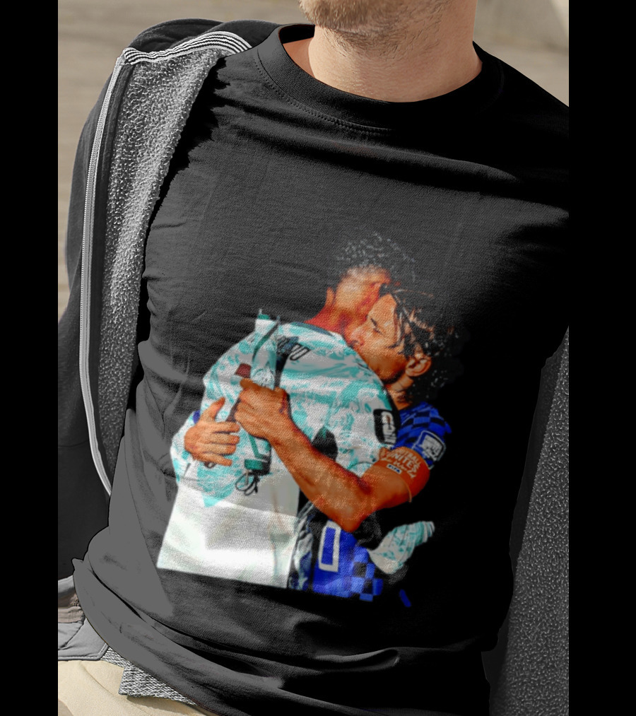 Modric Ronaldo Embrace Croatia Portugal Football Unity T-Shirt