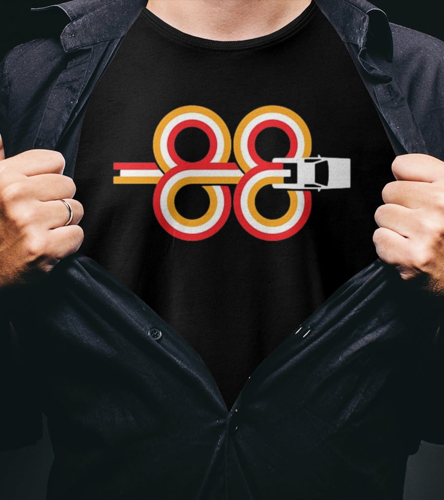 Sports Car Infinity Loop 88 Racing Stripes T-Shirt