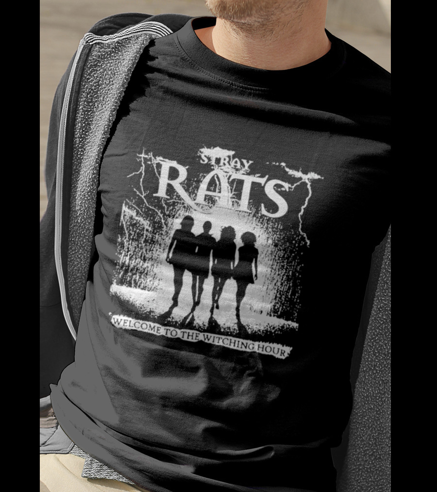 Stray Rats Welcome To The Witching Hour Silhouette Lightning T-Shirt