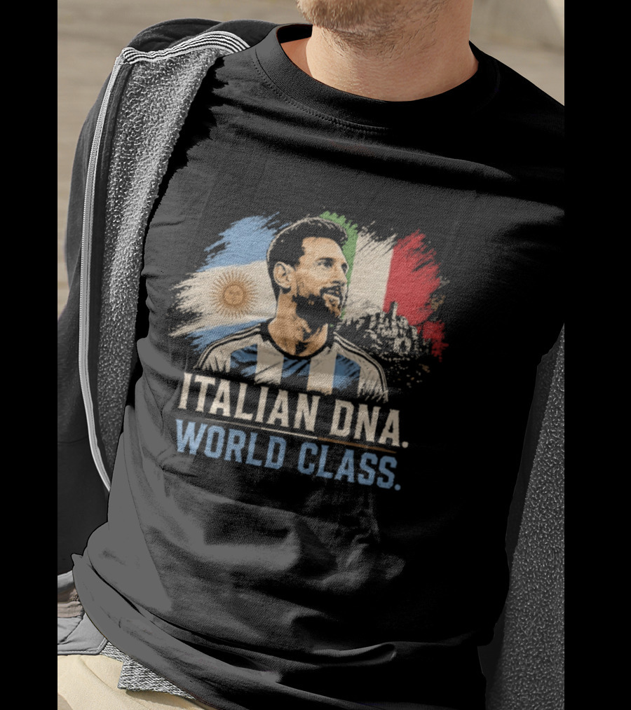 Italian DNA World Class Argentina Flag Soccer Player T-Shirt