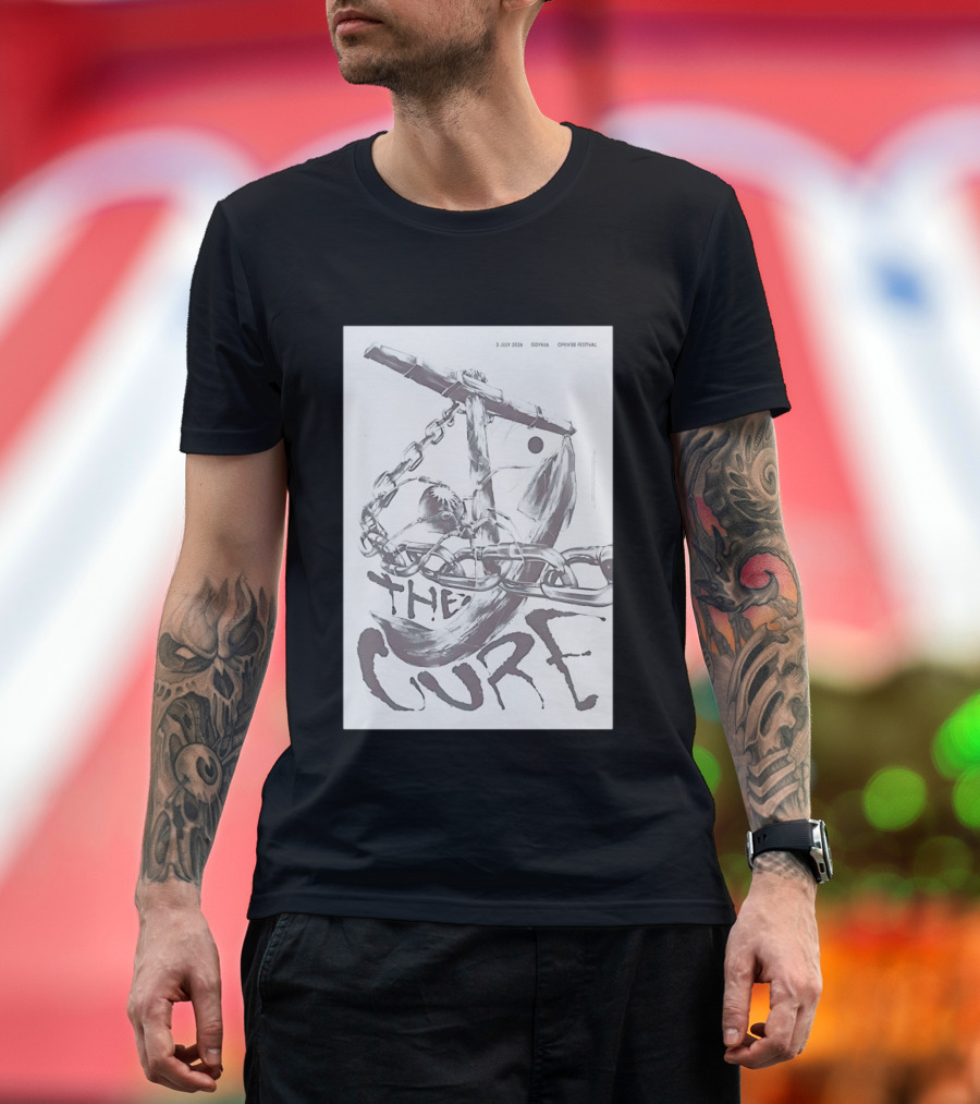 The Cure Gdynia Open'er Festival July 3 2026 Chained Figure Concert T-Shirt