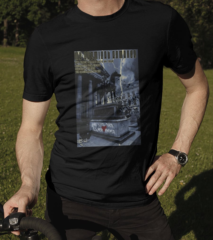 My Chemical Romance The Black Parade 2026 UK Tour Bellahouston Park Glasgow 4 July With Idlewild T-Shirt