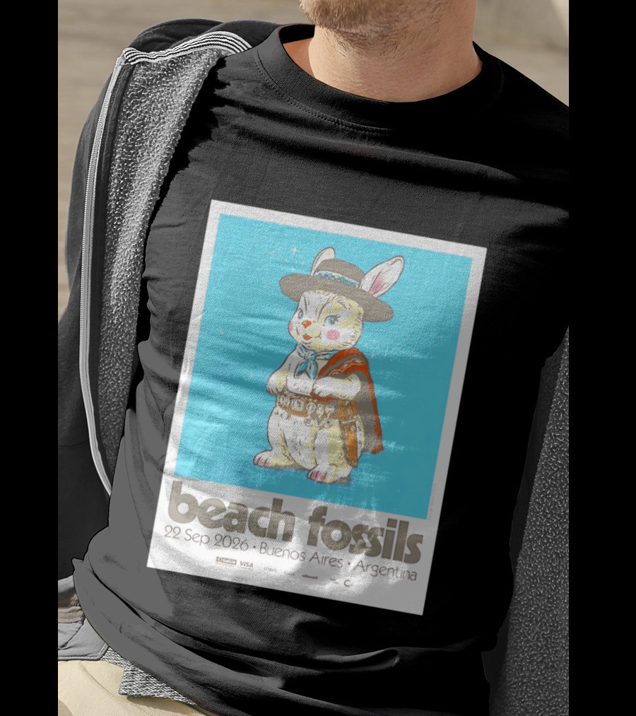 Beach Fossils 22 Sep 2026 Rabbit Poncho Buenos Aires Argentina T-Shirt