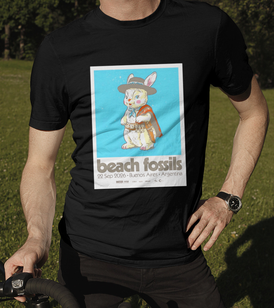 Beach Fossils 22 Sep 2026 Rabbit Poncho Buenos Aires Argentina T-Shirt