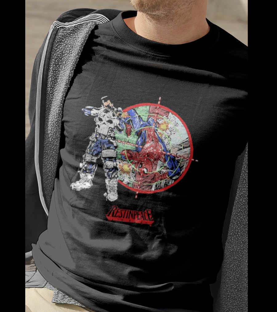 Punisher Crosshairs Spider Man RESTINPEACE T-Shirt