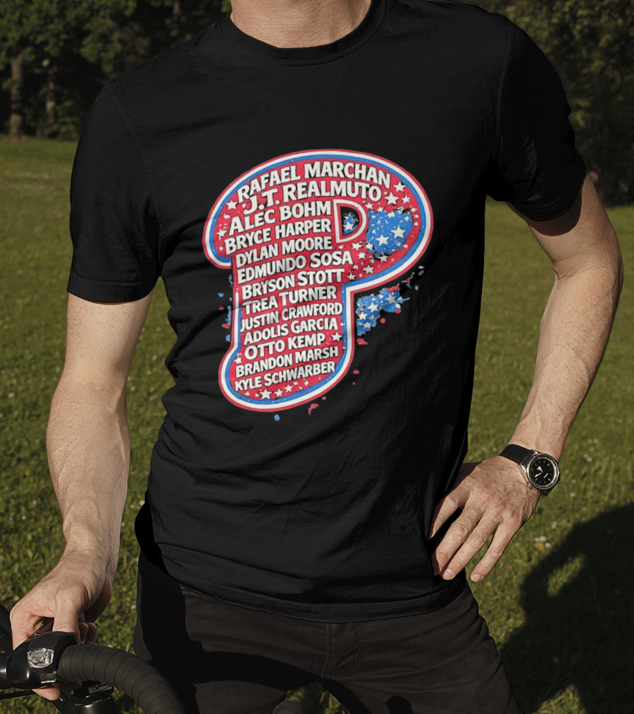 Rafael Marchan JT Realmuto Alec Bohm Bryce Harper Philadelphia Phillies T-Shirt