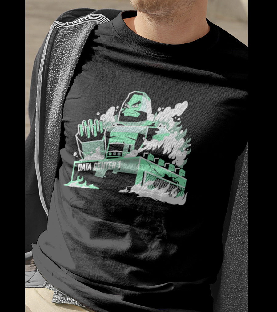 Data Center 1 Final Fantasy Avalanche AI Block Robot T-Shirt
