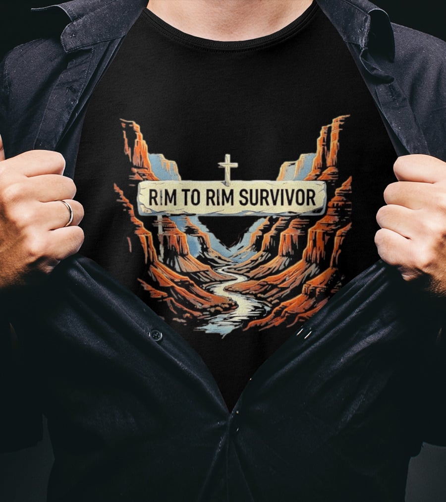 Rim To Rim Survivor Grand Canyon Journey T-Shirt