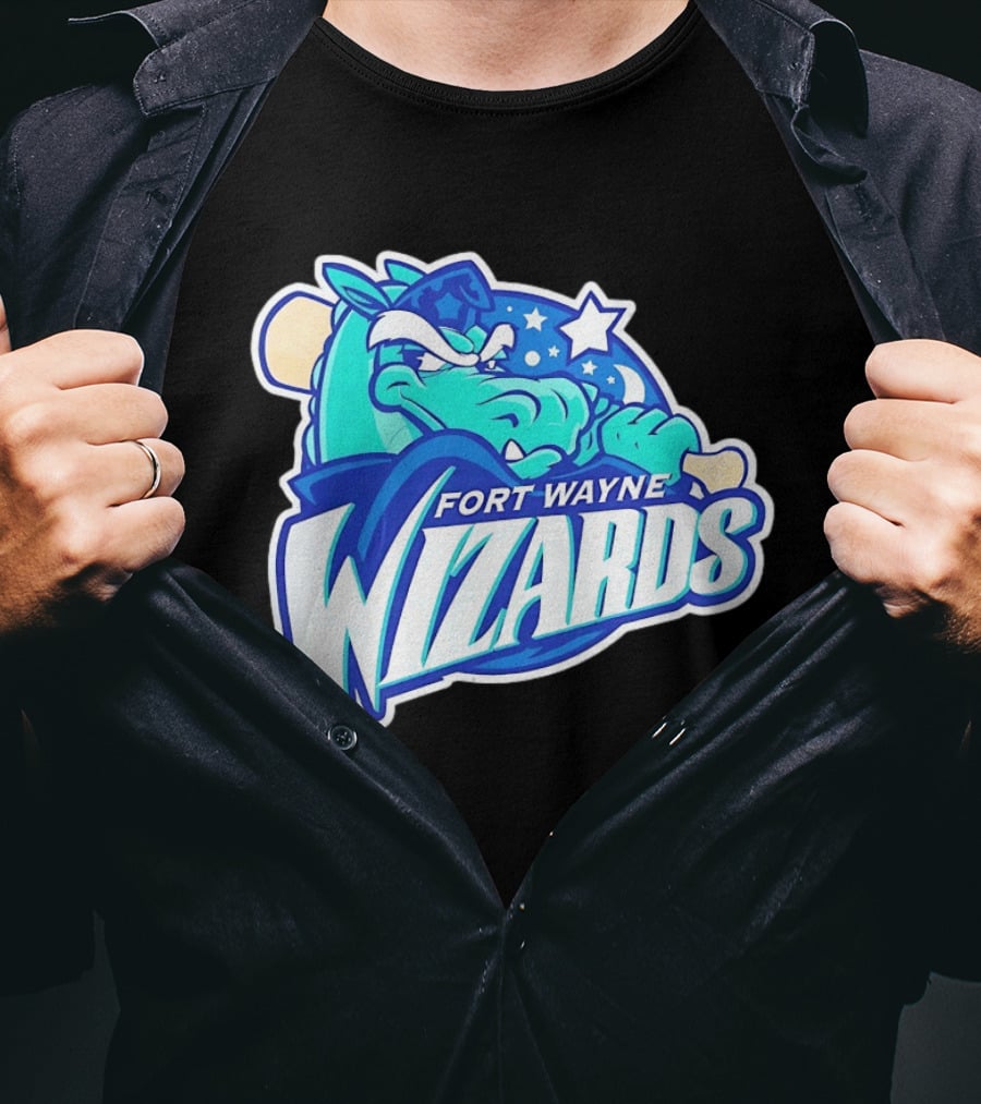 Fort Wayne Wizards Crocodile Logo Minor League Baseball Team T-Shirt