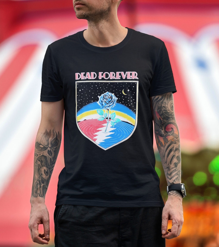 Grateful Dead Forever Rose Skull Rainbow Night Sky Moon Dead60 T-Shirt