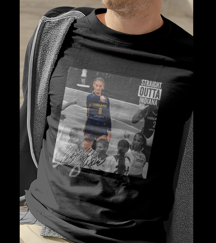 Sophie Cunningham Straight Outta Indiana Indiana Fever T-Shirt