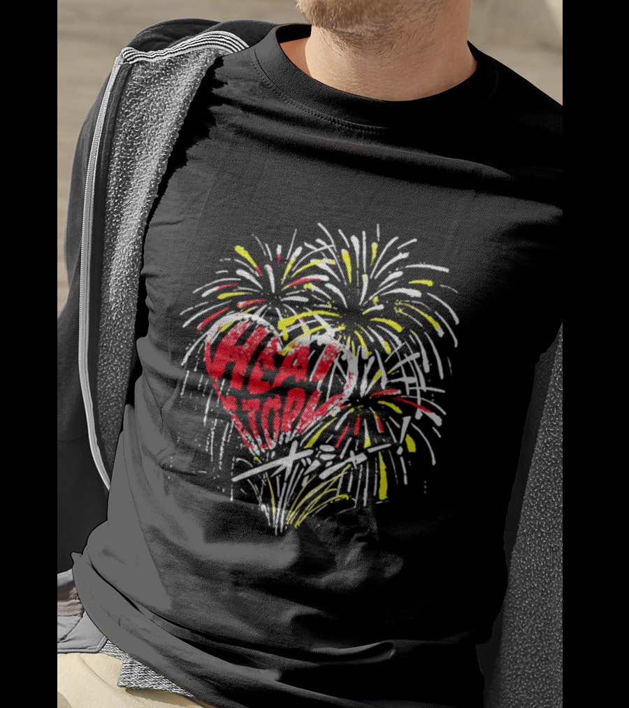 Heat Tokyo Firework Heart Japanese Display T-Shirt