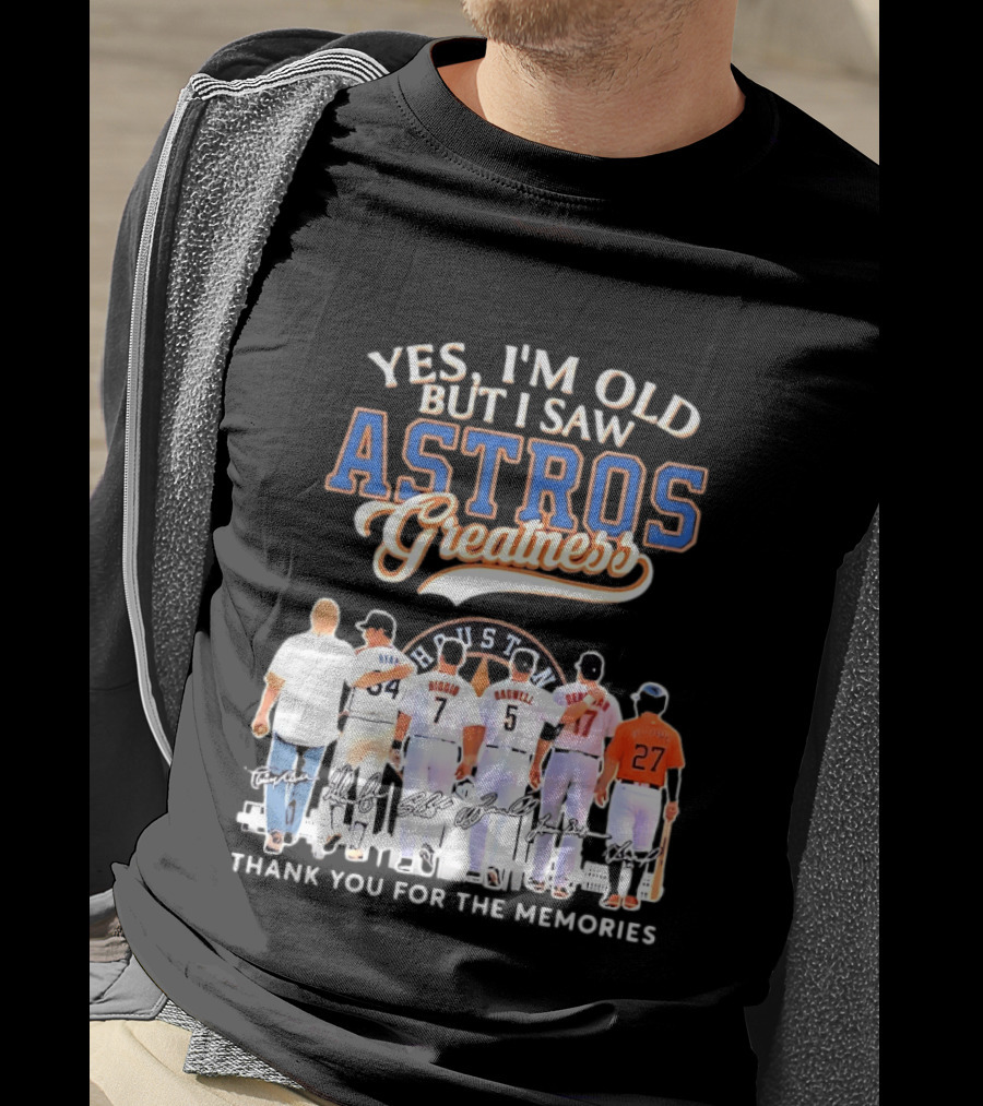 Yes I'm Old But I Saw Astros Greatness Ryan Biggio Bagwell Beltran Thank You For The Memories T-Shirt