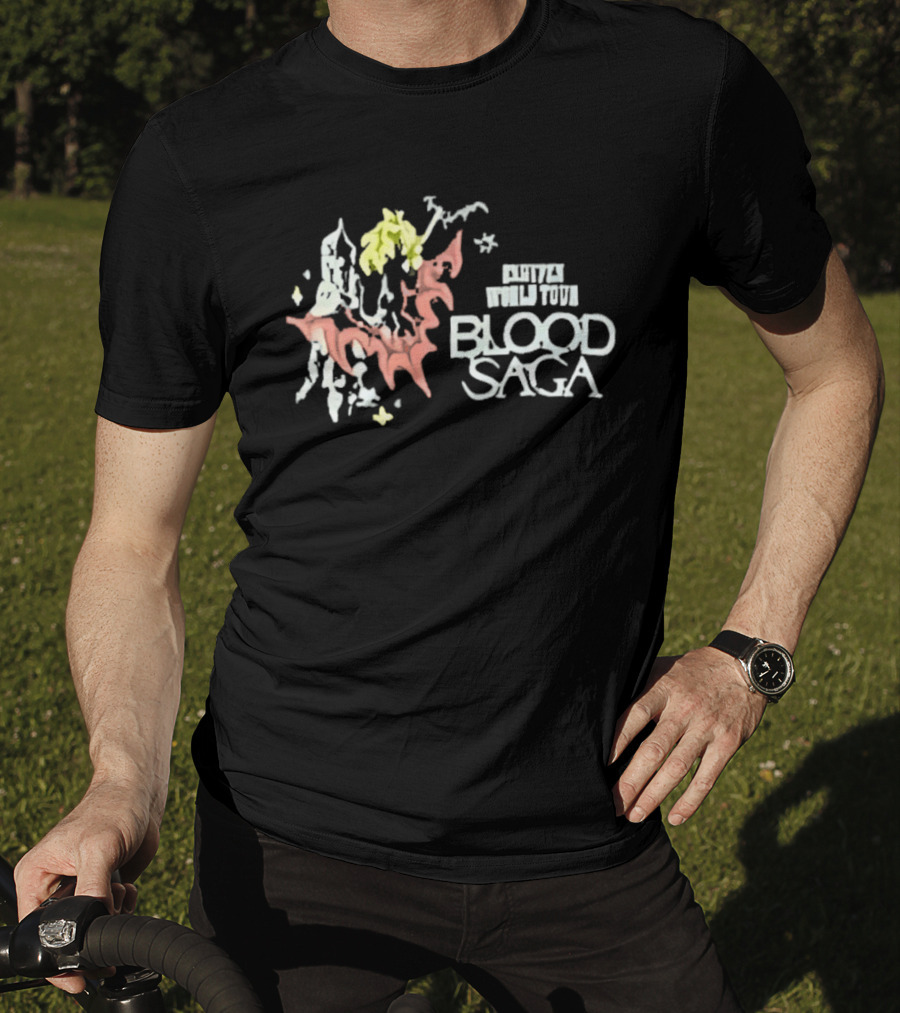 Sunoo Wearing Enhypen Blood Saga World Tour T-Shirt