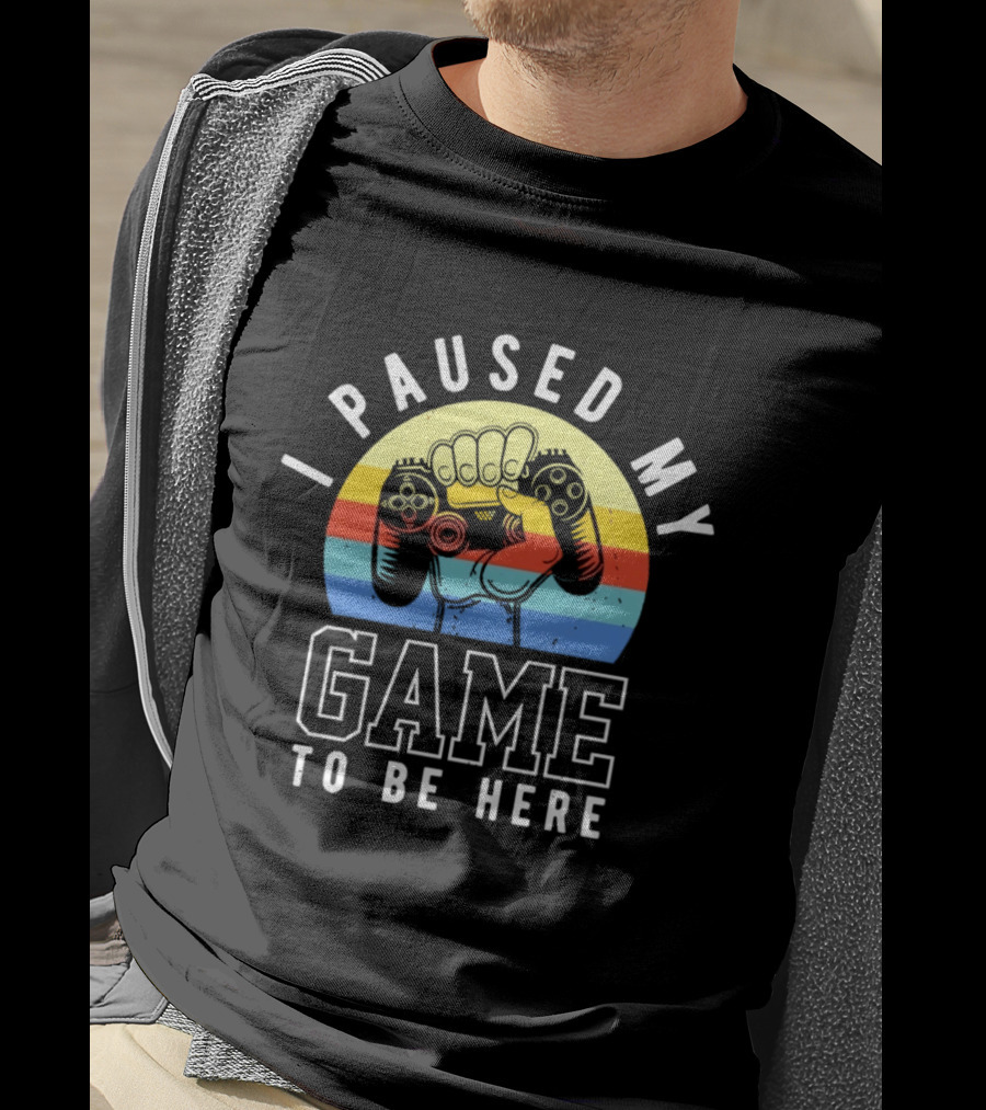 I Paused My Game To Be Here Retro Gaming Controller T-Shirt