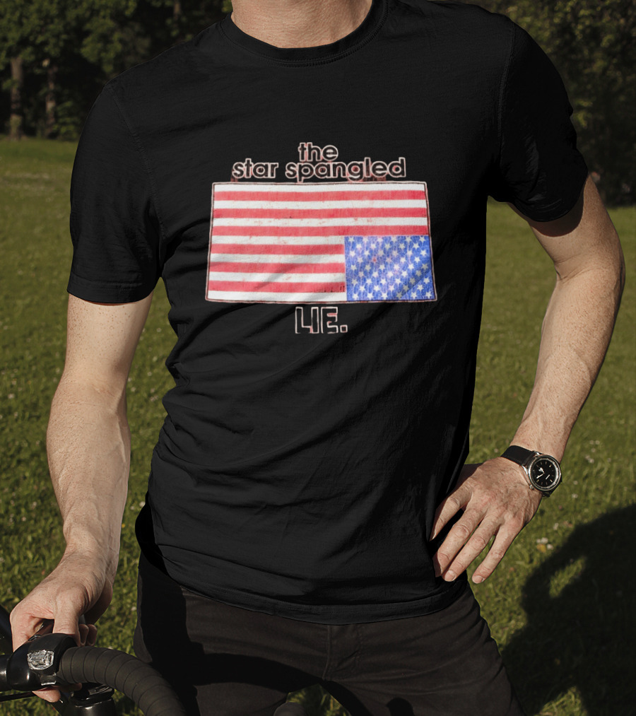 The Star Spangled Lie Upside Down American Flag T-Shirt