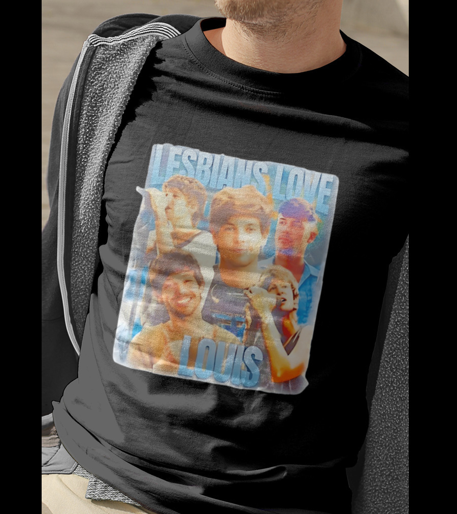 Lesbians Love Louis Tomlinson Faces T-Shirt