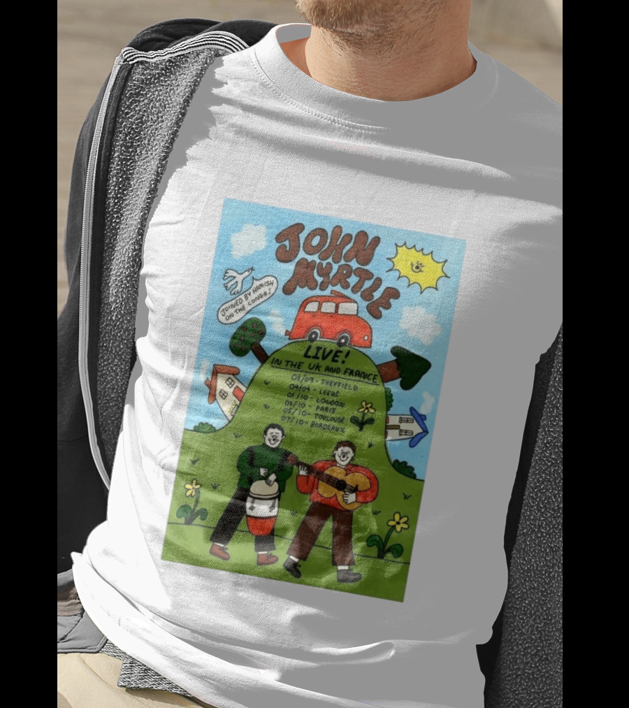 John Myrtle Tour 2026 Live In Sheffield Leeds London Paris Toulouse Bordeaux T-Shirt
