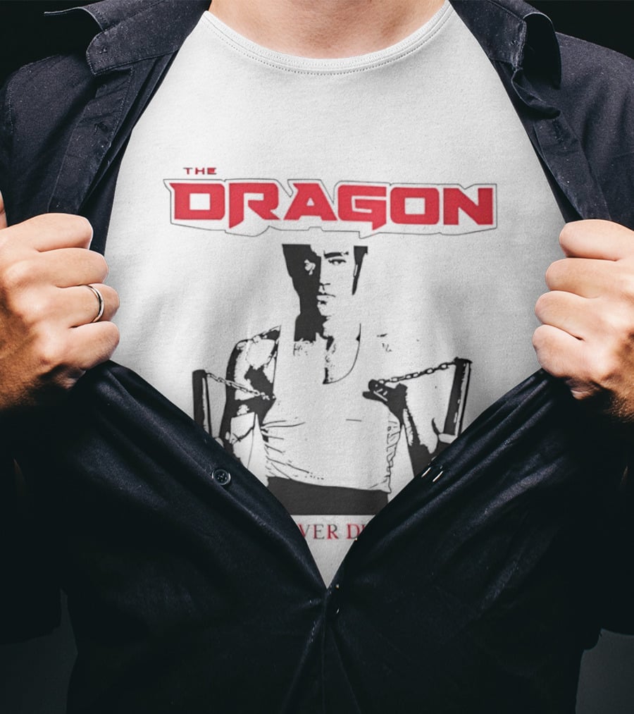 The Dragon Never Dies Bruce Lee Nunchaku T-Shirt