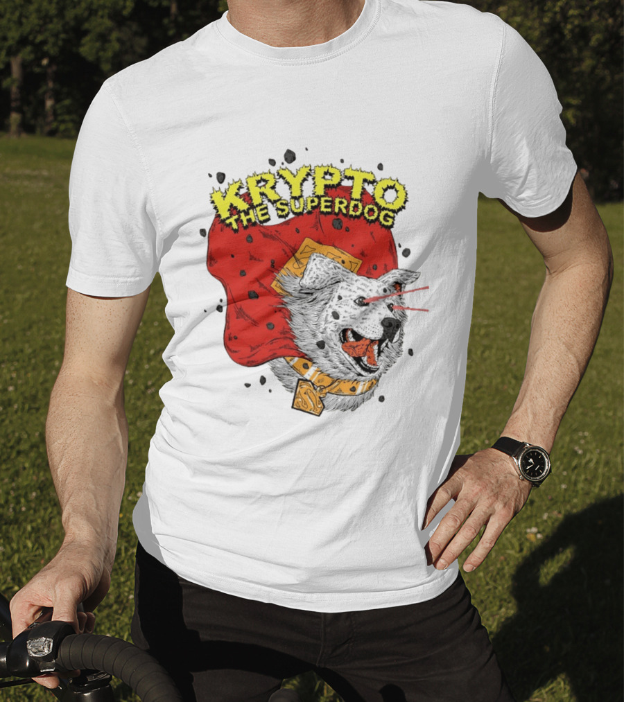 Krypto The Superdog DC Comics Superman Cape Laser Eyes T-Shirt