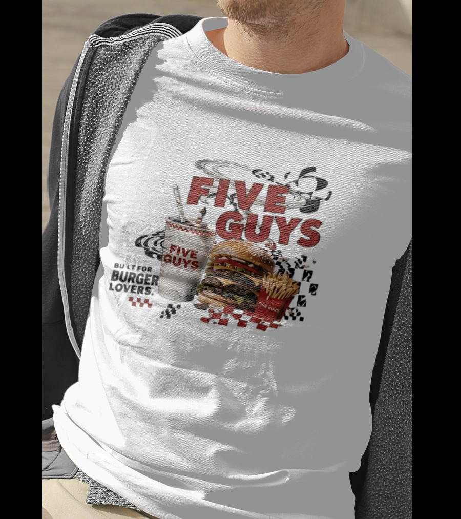 Five Guys Burger Milkshake Fries Built For Burger Lovers T-Shirt