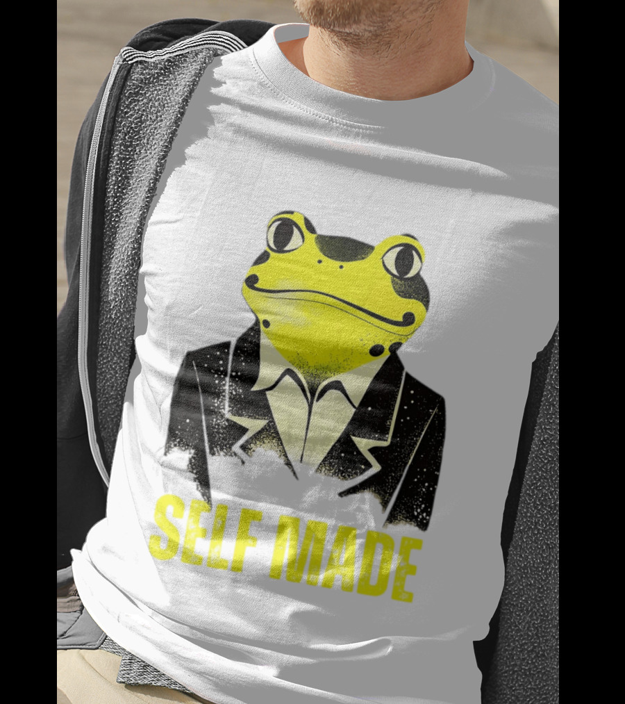 Frog In Business Suit Self Made T-Shirt