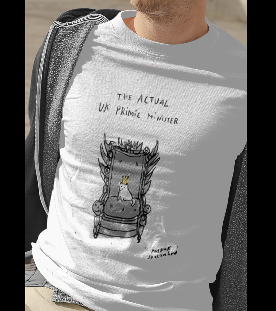The Actual UK Prime Minister King Of Cat Throne Andrew Stevenson T-Shirt
