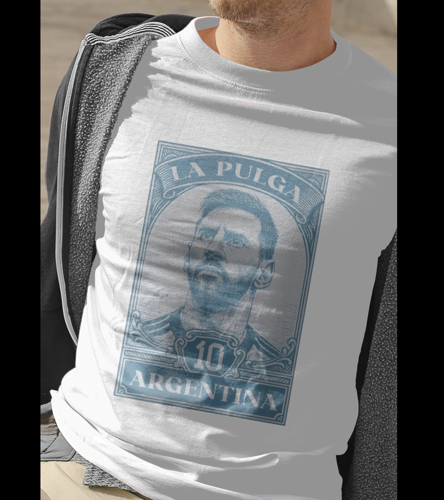 La Pulga Argentina 10 Stamp Messi T-Shirt