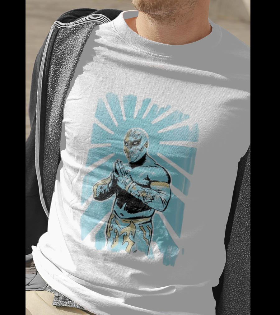 Místico Lucha Libre Wrestler CMLL Wrestling Masked Starburst T-Shirt