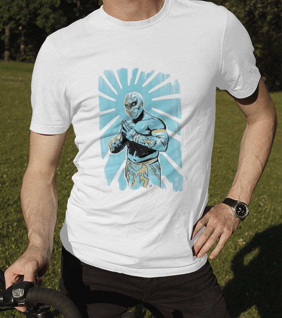 Místico Lucha Libre Wrestler CMLL Wrestling Masked Starburst T-Shirt